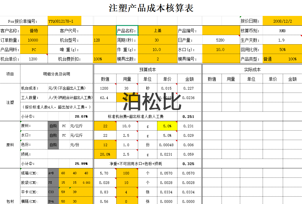 成本差异率计算公式(成本差异率的会计分录)