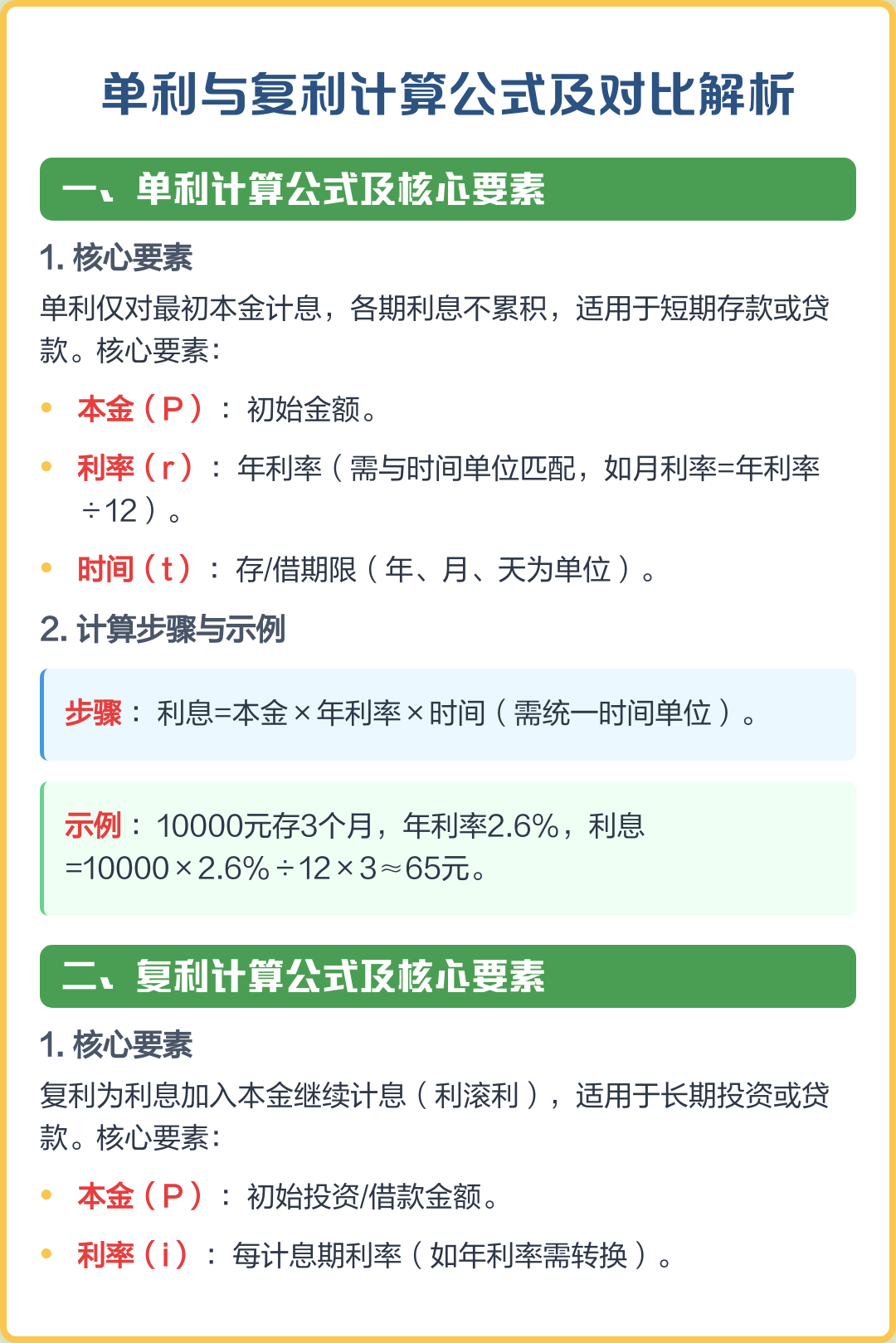 复利计算公式(日计息月复利计算公式) 复利计算公式(日计息月复利计算公式)